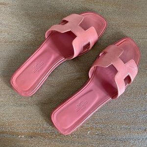 Hermes | Shoes | Herms Oran Pink Sandals | Poshmark
